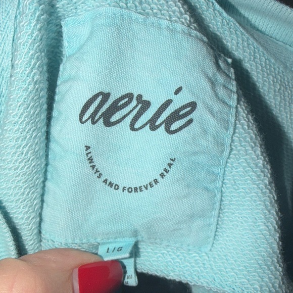 Aerie Women's Light Blue Sweatshirt - Picture 2 of 3